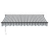 vidaXL Retractable Awning Anthracite and White 3x2.5 m Fabric&Aluminium