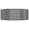vidaXL Garden Raised Bed Galvanised Steel 100x100x36 cm Grey