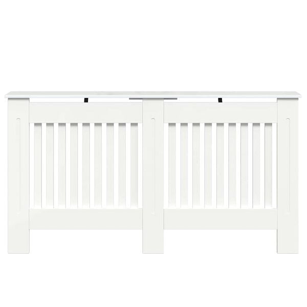 vidaXL Radiator Cover High Gloss White 152 x 19 x 81.5 cm