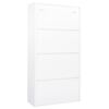vidaXL Office Cabinet White 90x40x180 cm Steel