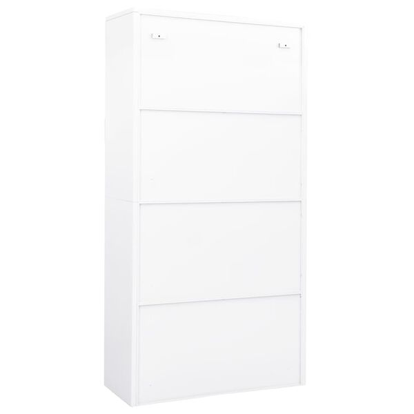 vidaXL Office Cabinet White 90x40x180 cm Steel