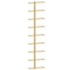 vidaXL Wall-mounted Wine Rack for 9 Bottles Gold Iron