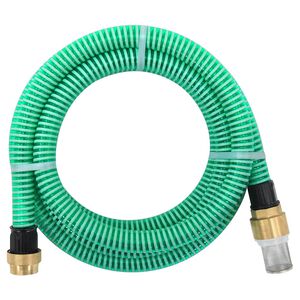 vidaXL Suction Hose with Brass Connectors Green 1.1" 3 m PVC