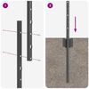 vidaXL Fence Post 5 pcs Grey 120 cm Steel