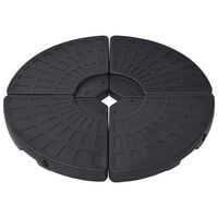 vidaXL Umbrella Base Fan-shaped 4 pcs Black