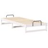 vidaXL Bed Frame White 100 x 220 cm Solid Pine Wood