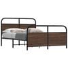 vidaXL Bed Frame Without Mattress 120x190 cm Small Double Brown Oak Engineered Wood