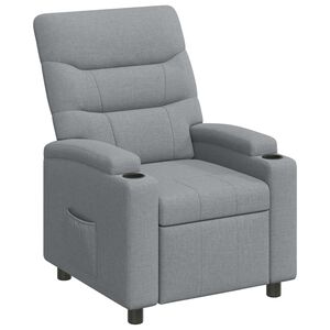 vidaXL Recliner Chair Light Grey 75 x 95 x 103 cm Fabric