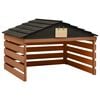 vidaXL Lawn Mower Garage | Black and Brown | Solid firwood | Medium | Sturdy