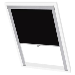 vidaXL Blackout Roller Blind Black SK06