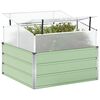 vidaXL Planter Pastel Green 100 x 100 x 77 cm Galvanised Steel