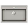 vidaXL Granite Kitchen Sink Single Basin Grey
