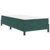vidaXL Box Spring Bed with Mattress Dark Green 80 x 220 cm Fabric