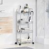 vidaXL Storage Trolley 4-Tier Transparent 37x28x95 cm Acrylic