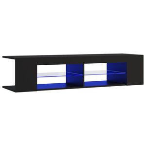 vidaXL TV Cabinet | Black | Engineered wood | Medium | TV Cabinet | Rectangular