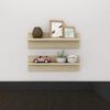 vidaXL Wall Shelf 2 pcs Sonoma Oak 60x11.5x18 cm Engineered Wood