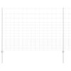 vidaXL Outdoor Wild Fence with Posts 25 x 1.5 m Galvanised Steel Mesh