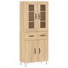 vidaXL Highboard Sonoma Oak 69.5x34x180 cm Engineered Wood