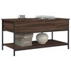 vidaXL Coffee Table Brown Oak 100x50x50 cm Engineered Wood and Metal