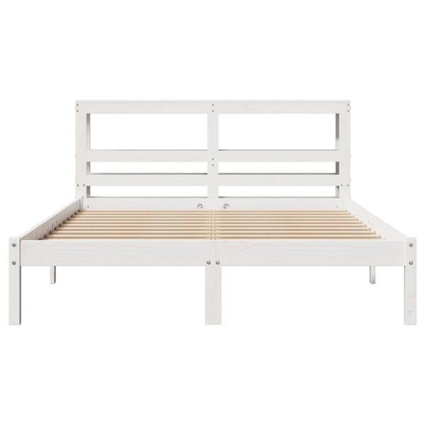 vidaXL Bed Frame without Mattress White 120x200 cm Solid Wood Pine