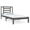 vidaXL Bed Frame without Mattress Grey 90x190 cm Single Solid Wood Pine