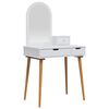 vidaXL Dressing Table Set FAUSKE 3 pcs White 76 x 50 x 143 cm