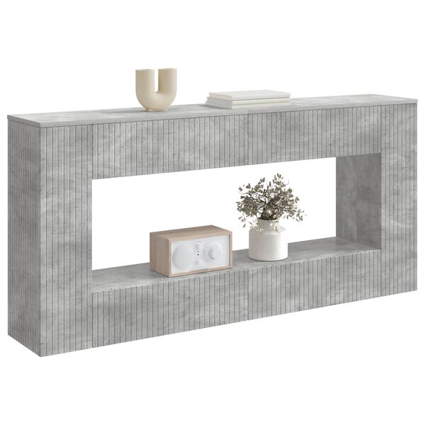 vidaXL Console Table Concrete Grey 155 x 29 x 74 cm Engineered Wood