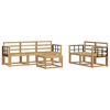 vidaXL Outdoor Sofa Set 6 pcs White 59 x 59 x 37 cm Solid Acacia Wood