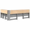 vidaXL Storage Headboard with Shelf Grey Sonoma 135 cm Engineered Wood