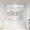vidaXL Voile Curtain 2 pcs Light Grey 245 x 140 cm Polyester
