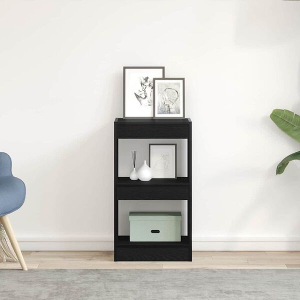 vidaXL Book Cabinet Black Oak 40 x 30 x 71.5 cm Engineered Wood