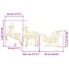 vidaXL LED Reindeers with 60 LEDs 3 pcs Warm White PET