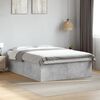 vidaXL Bed Frame without Mattress Concrete Grey 160x200 cm