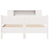 vidaXL Bed Frame without Mattress White 120x190 cm Small Double Solid Wood Pine
