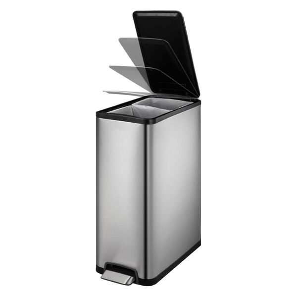 EKO Pedal Bin Ecoslim 2x20 L Matte Silver