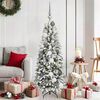vidaXL Artificial Christmas Tree with 150 LEDs with Stand White 120 cm