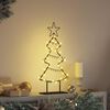 vidaXL Metal Christmas Tree with Stand Black 60 cm Steel