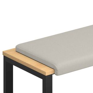 vidaXL Bench Cushion Textured Velvet Oatmeal Depth 35 cm