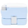 vidaXL Camping Toilet Manual Light Blue and White 41.5 x 36.5 x 30 cm