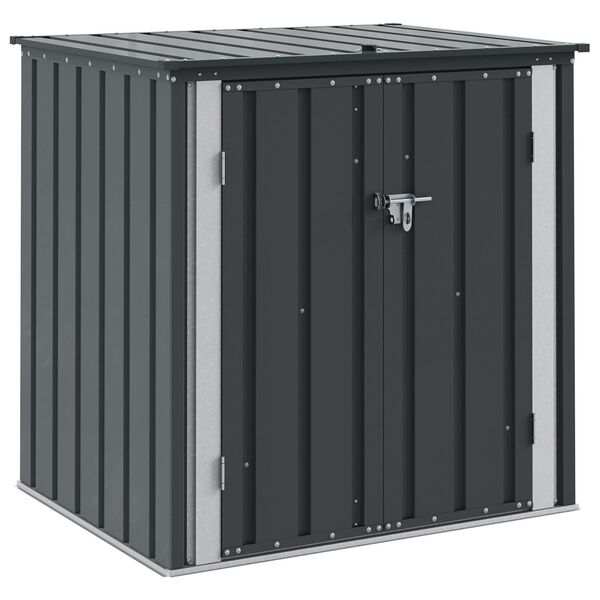 vidaXL Garden Storage Box Black 101.5 x 82 x 100 cm Steel