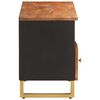 vidaXL TV Cabinet Brown and Black 100x33.5x46 cm Solid Wood Mango