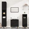 vidaXL 2 Piece Bathroom Furniture Set Black Engineered Wood