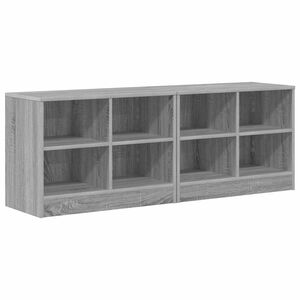 vidaXL Bed Cabinet 2 pcs Grey Sonoma 66 x 33 x 48 cm Engineered Wood
