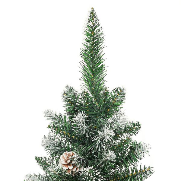 vidaXL Artificial Slim Christmas Tree with Stand 240 cm PVC