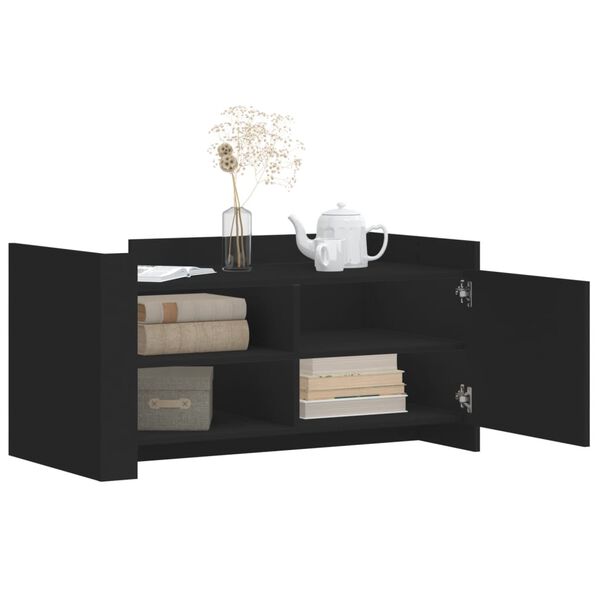vidaXL Coffee Table Black 100x50x50 cm Engineered Wood