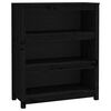 vidaXL Book Cabinet Black 80x35x97 cm Solid Wood Pine
