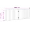 vidaXL Dog Gate Foldable 2 Panels White 160 cm Poplar Wood