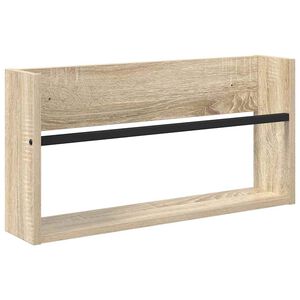 vidaXL Magazine Rack Sonoma Oak 60 x 12 x 30 cm Engineered Wood
