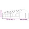 vidaXL Gazebo with Roof White 15.61x4.08x3.22 m Polyethylene