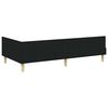 vidaXL Corner Bed Frame with Headboard Black 90 x 200 cm Fabric